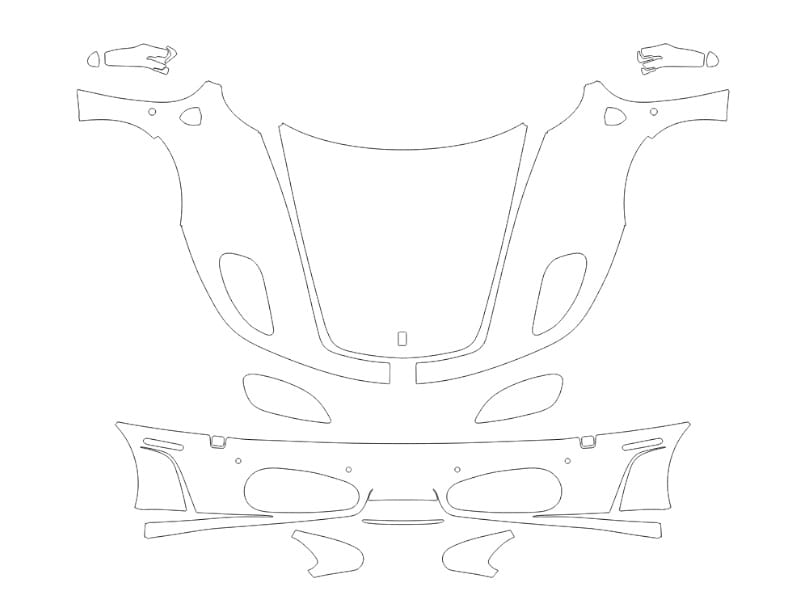 Formatki PPF do karoserii Ferrari F430 (2009) – zestaw