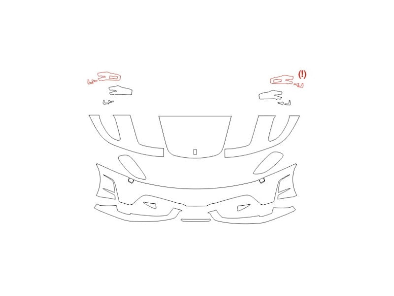 Formatki PPF do karoserii Ferrari F430 (2009) Scuderia – zestaw