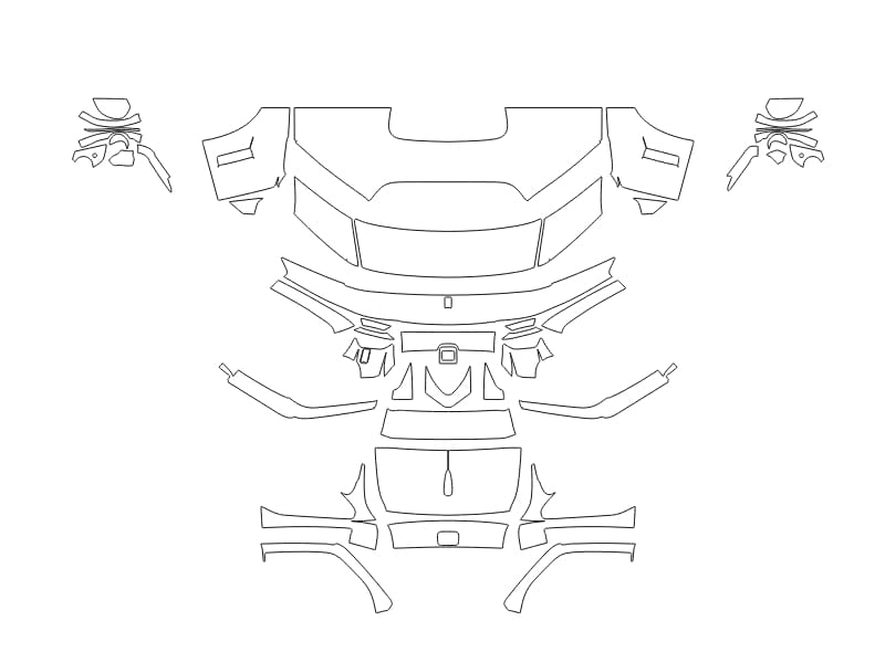 Formatki PPF do karoserii Ferrari F80 (2025) – zestaw