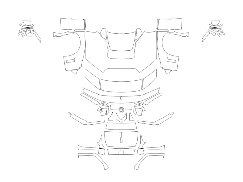 Formatki PPF do karoserii Ferrari F80 (2025) – zestaw