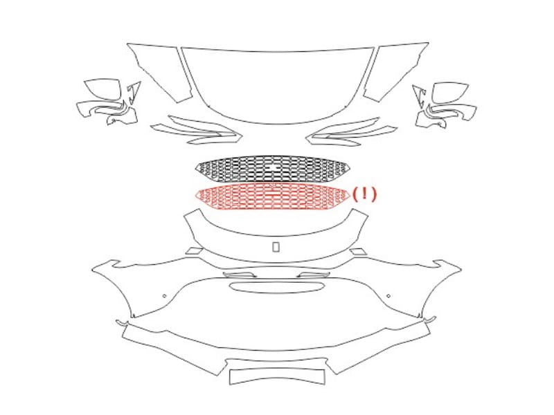 Formatki PPF do karoserii Ferrari Roma Coupe (2021) – zestaw