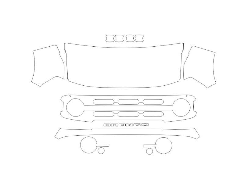 Formatki PPF do karoserii Ford Bronco (2021) – zestaw
