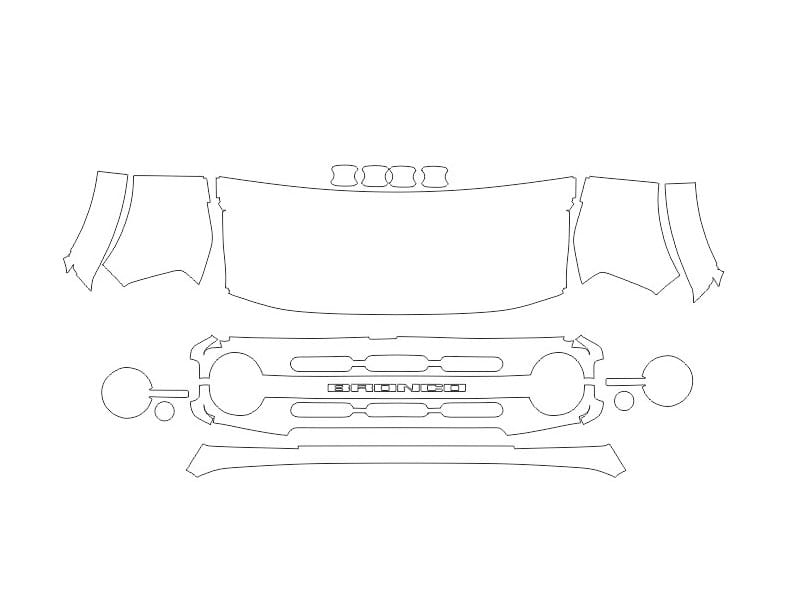 Formatki PPF do karoserii Ford Bronco (2021) Outer Banks – zestaw