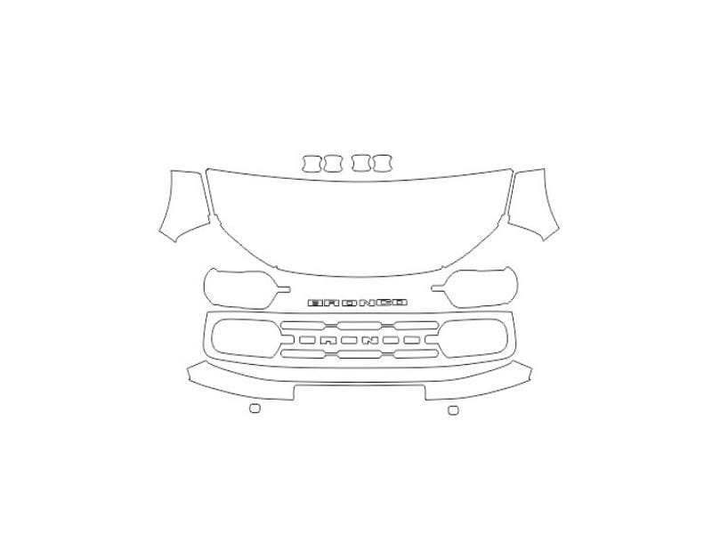 Formatki PPF do karoserii Ford Bronco (2021) Sport – zestaw