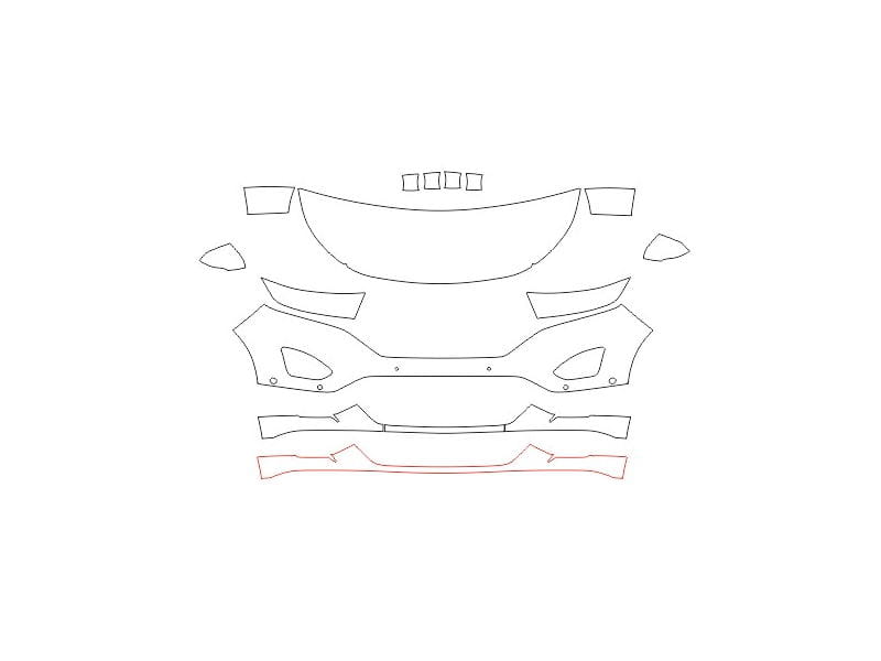 Formatki PPF do karoserii Ford Edge (2015) – zestaw
