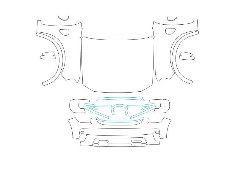 Formatki PPF do karoserii Ford Everest (2022) – zestaw
