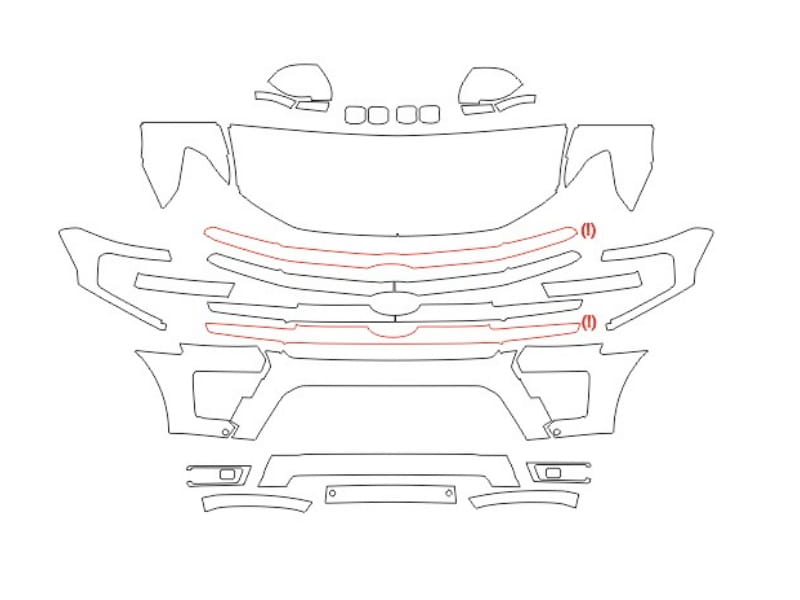 Formatki PPF do karoserii Ford Expedition (2021) – zestaw