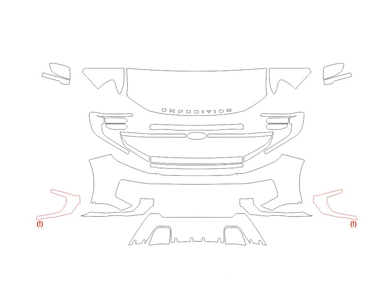 Formatki PPF do karoserii Ford Expedition (2025) Active MAX – zestaw
