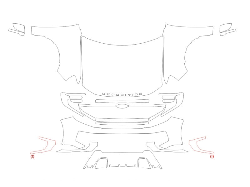 Formatki PPF do karoserii Ford Expedition (2025) Active MAX – zestaw