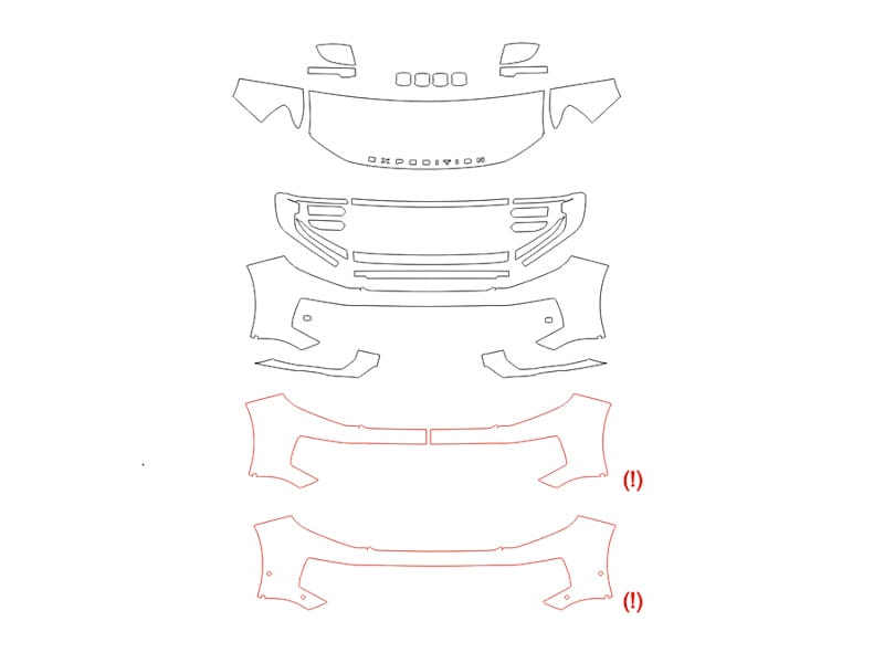 Formatki PPF do karoserii Ford Expedition (2025) Tremor – zestaw