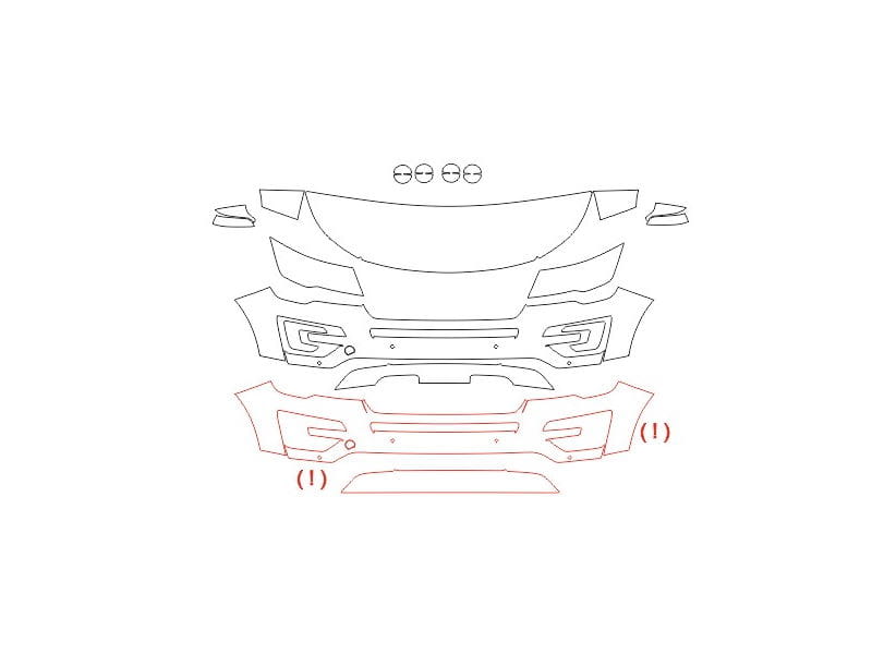 Formatki PPF do karoserii Ford Explorer (2016) – zestaw