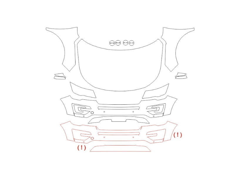 Formatki PPF do karoserii Ford Explorer (2016) – zestaw