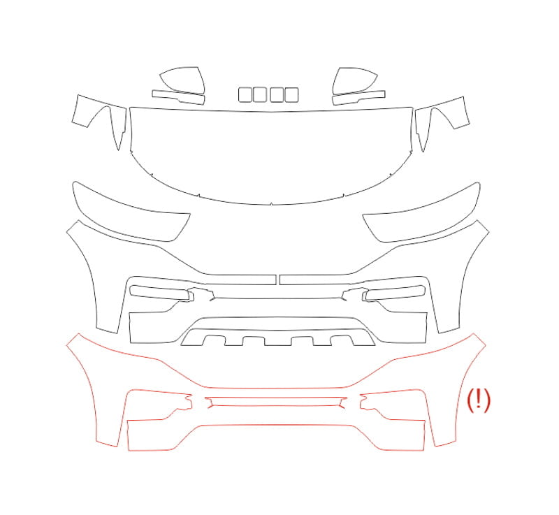 Formatki PPF do karoserii Ford Explorer (2020) XLT Limited Platinum – zestaw