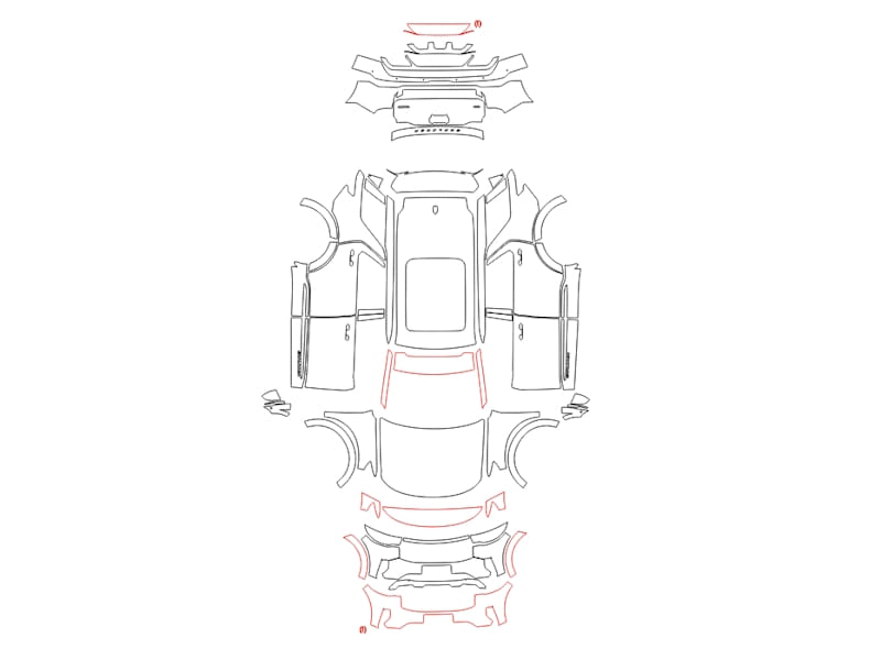 Formatki PPF do karoserii Ford Explorer (2023) – zestaw