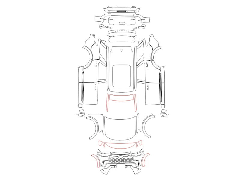 Formatki PPF do karoserii Ford Explorer (2023) Kunlun Peak Edition – zestaw