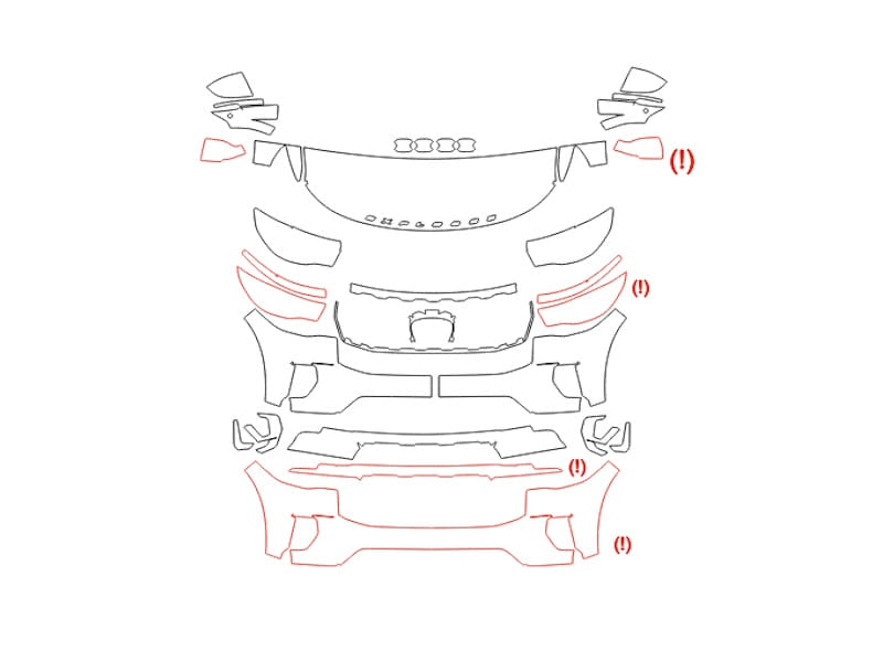 Formatki PPF do karoserii Ford Explorer (2025) ST-Line – zestaw