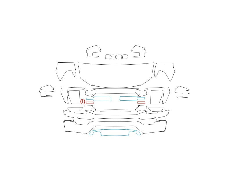 Formatki PPF do karoserii Ford F-150 (2021) – zestaw