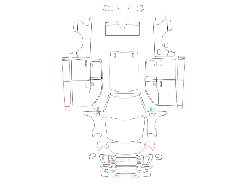 Formatki PPF do karoserii Ford F-150 (2021) – zestaw