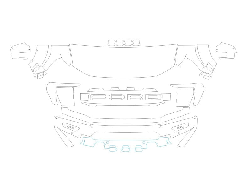 Formatki PPF do karoserii Ford F-150 (2021) Raptor – zestaw