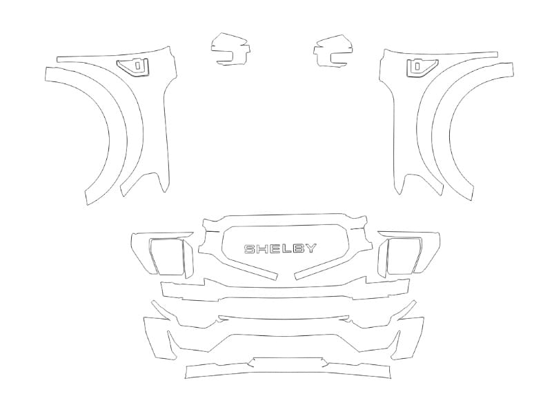 Formatki PPF do karoserii Ford F-150 (2021) Shelby – zestaw