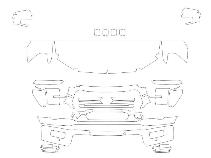 Formatki PPF do karoserii Ford F-150 (2024) Lariat – zestaw