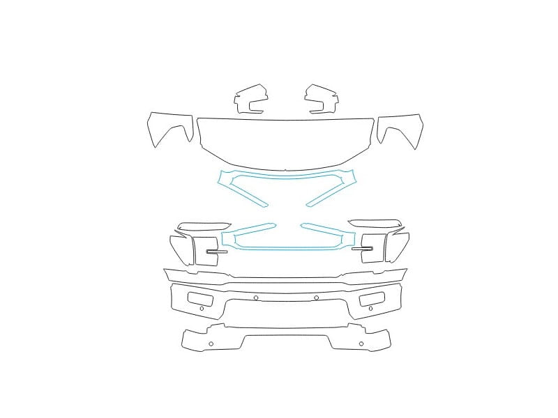 Formatki PPF do karoserii Ford F-150 (2024) Platinum – zestaw