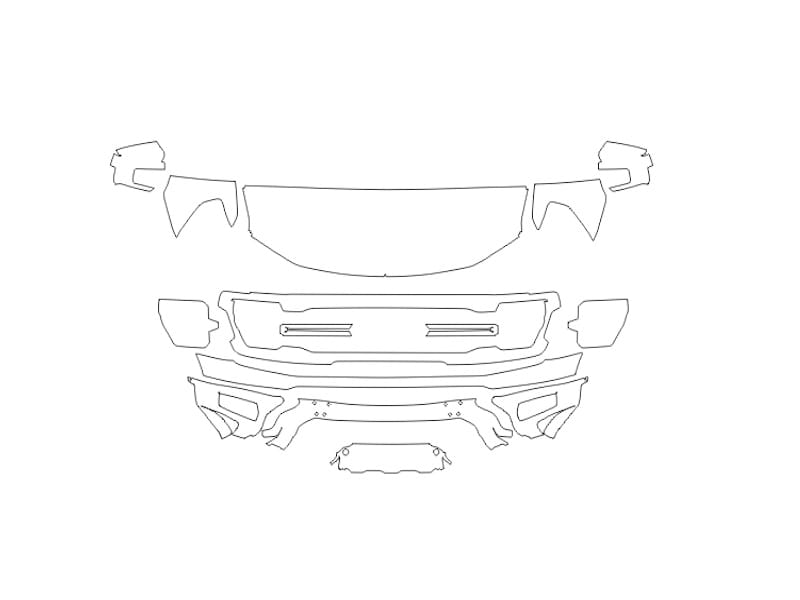 Formatki PPF do karoserii Ford F-150 (2024) Tremor – zestaw