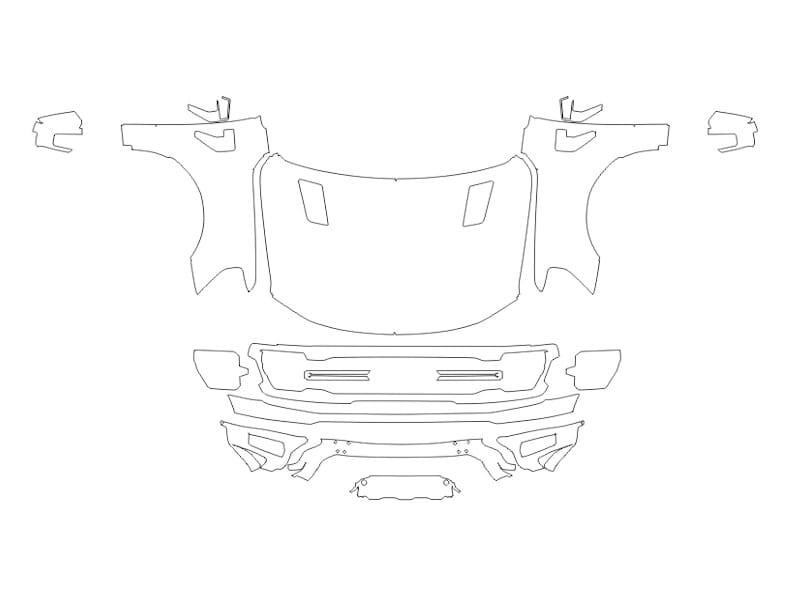 Formatki PPF do karoserii Ford F-150 (2024) Tremor – zestaw
