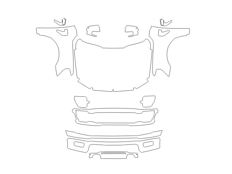 Formatki PPF do karoserii Ford F-150 (2024) XLT – zestaw