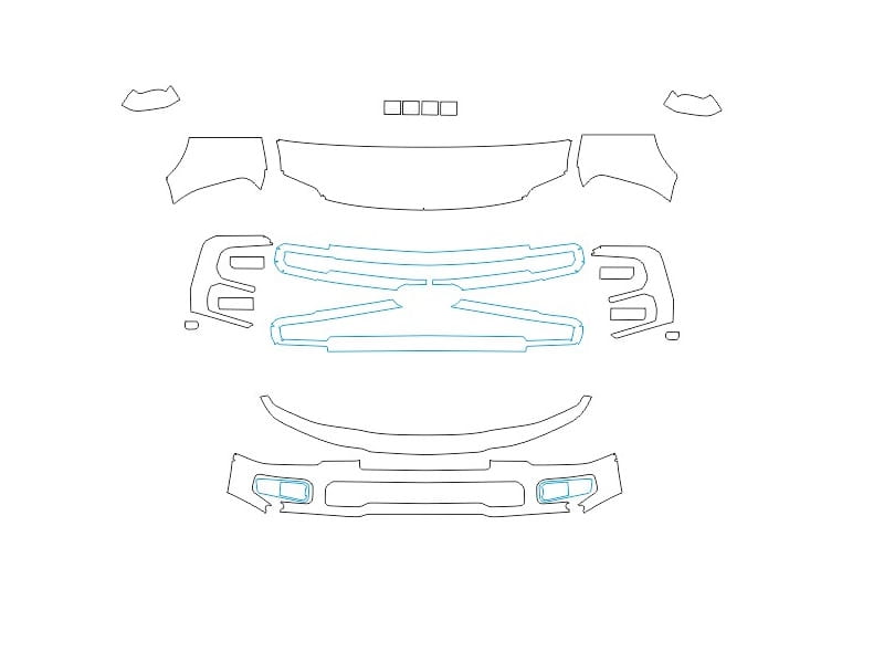 Formatki PPF do karoserii Ford F-350 (2024) Super Duty Limited Crew Cab – zestaw