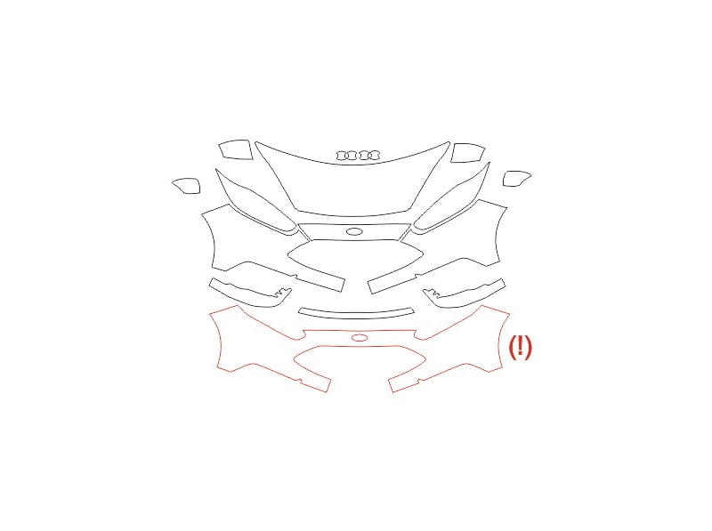 Formatki PPF do karoserii Ford Fiesta (2013) – zestaw