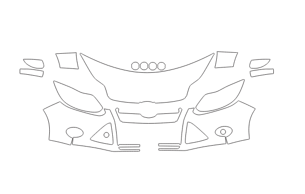 Formatki PPF do karoserii Ford Focus (2012) – zestaw