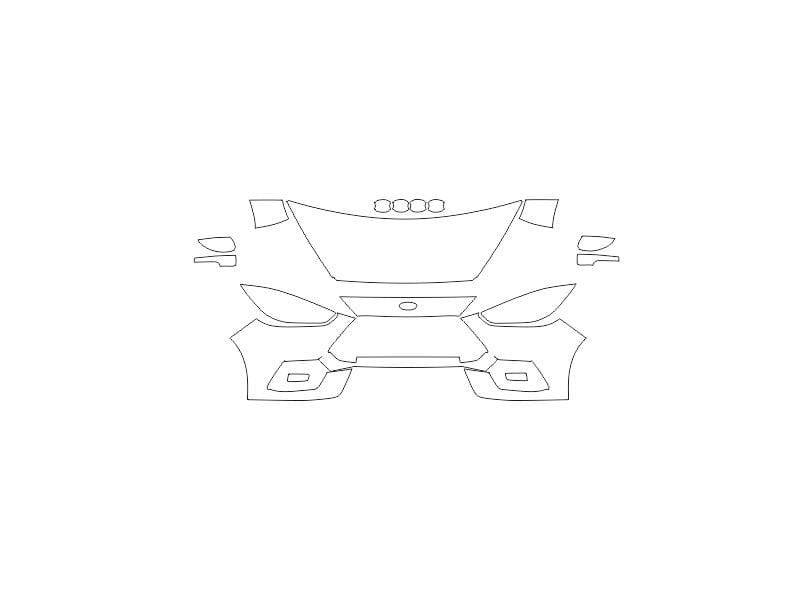 Formatki PPF do karoserii Ford Focus (2015) RS – zestaw