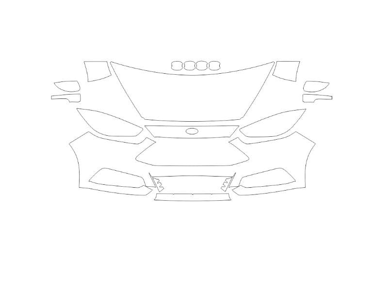 Formatki PPF do karoserii Ford Focus (2015) ST – zestaw