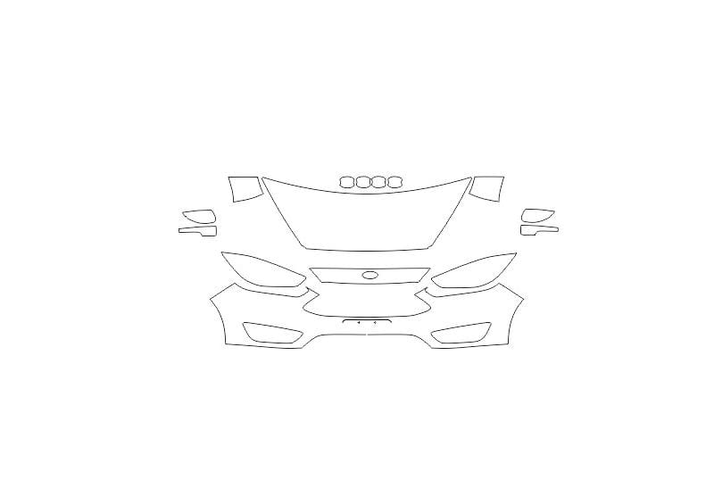 Formatki PPF do karoserii Ford Focus (2015) – zestaw