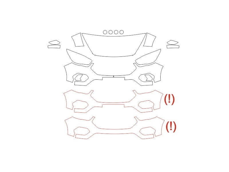 Formatki PPF do karoserii Ford Kuga (2016) – zestaw