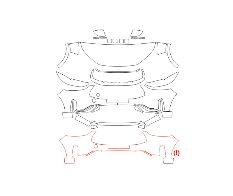 Formatki PPF do karoserii Ford Kuga (2025) ST-line Hybrid – zestaw