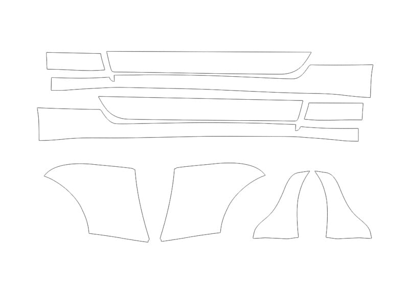 Formatki PPF do karoserii Ford Mustang (2021) Mach 1 – zestaw