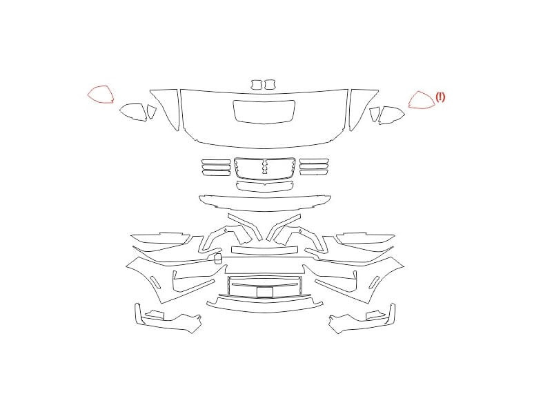 Formatki PPF do karoserii Ford Mustang (2023) Dark Horse – zestaw