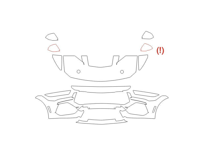 Formatki PPF do karoserii Ford Mustang (2025) Shelby Super Snake – zestaw