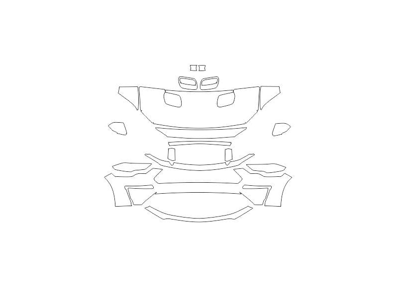 Formatki PPF do karoserii Ford Mustang GT (2018) – zestaw