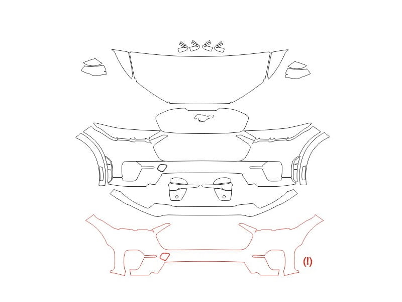 Formatki PPF do karoserii Ford Mustang Mach-E GT (2021) – zestaw