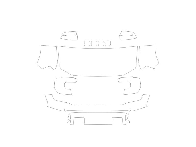 Formatki PPF do karoserii Ford Ranger (2022) Raptor – zestaw