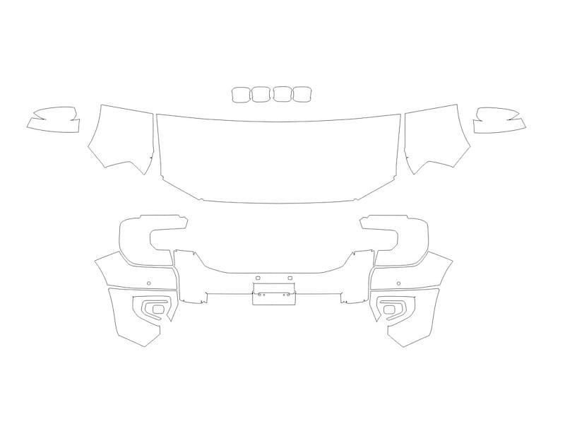 Formatki PPF do karoserii Ford Ranger (2022) Sport – zestaw