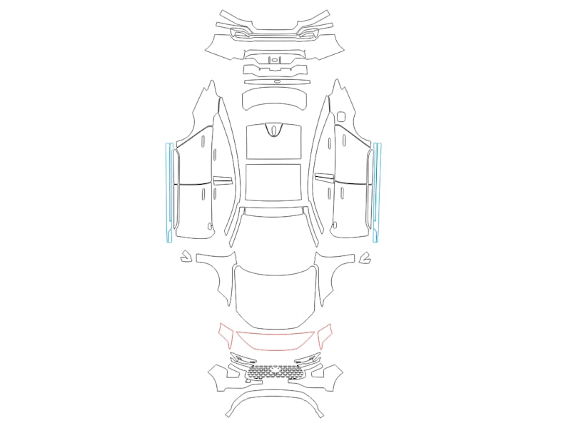 Formatki PPF do karoserii Ford Taurus (2024) – zestaw