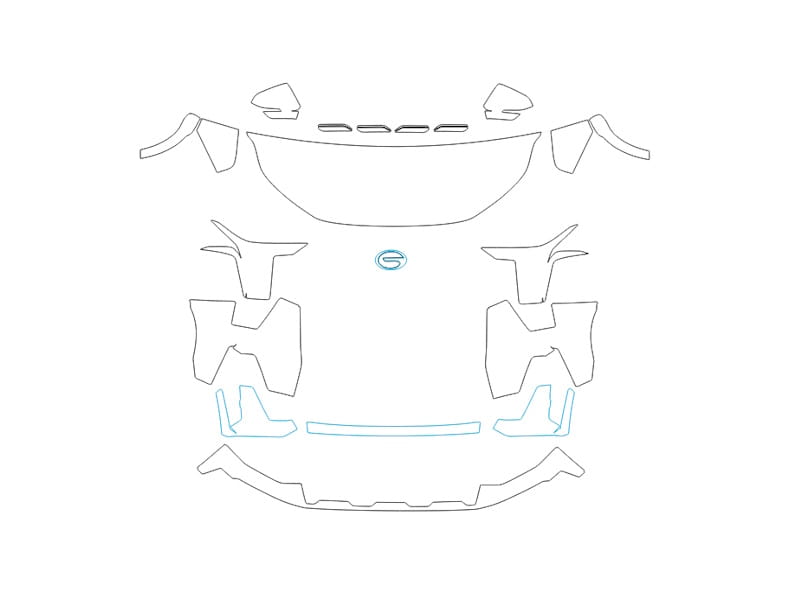Formatki PPF do karoserii GAC GS 8 (2025) HEV – zestaw