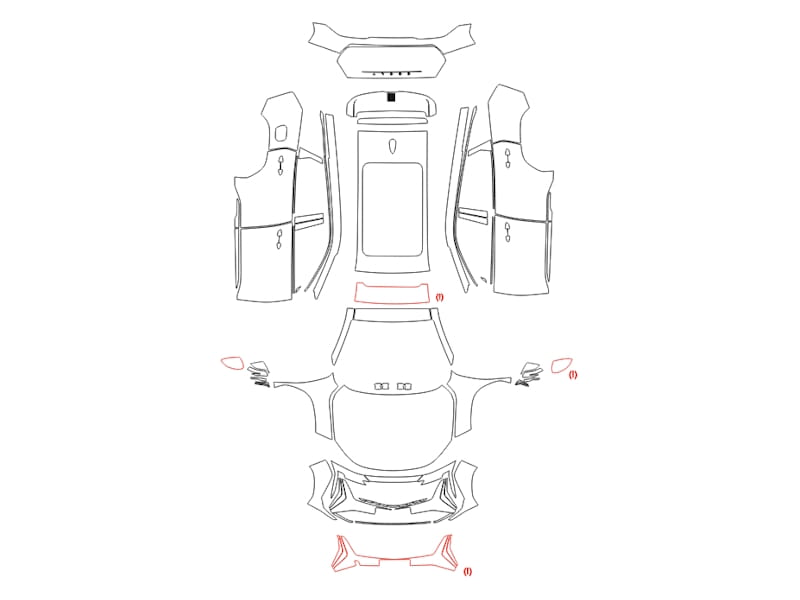 Formatki PPF do karoserii Geely Atlas (2023) – zestaw