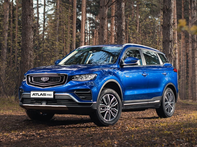 Formatki PPF do karoserii Geely Atlas Pro (2021) без решетки – zestaw