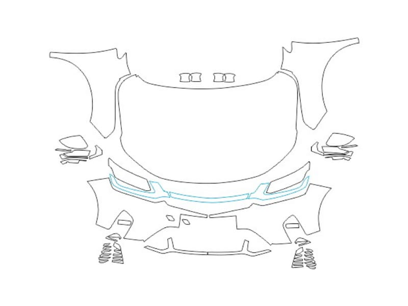 Formatki PPF do karoserii Geely Coolray (2020) – zestaw