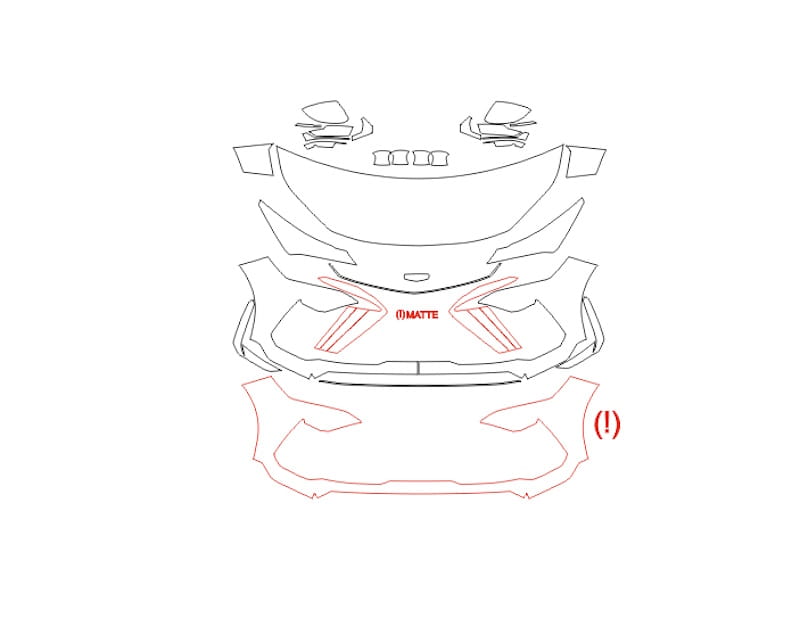 Formatki PPF do karoserii Geely Coolray (2023) – zestaw